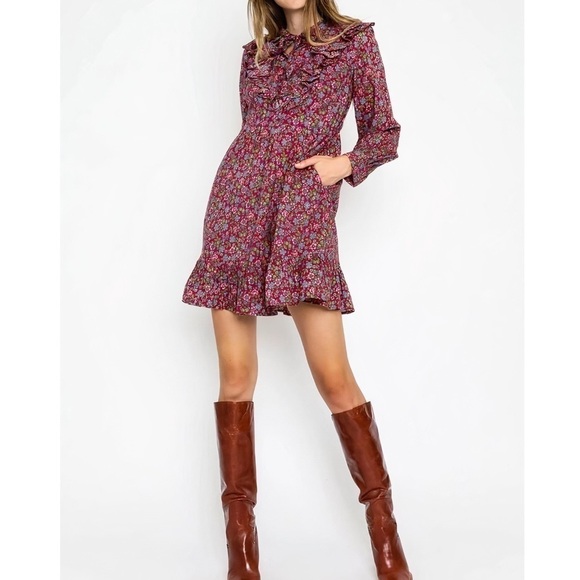 NWT Banjanan Mini Long-Sleeve Floral Liberty Dress - Picture 3 of 7